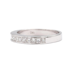 Bague Alliance en or blanc et diamants - Castafiore