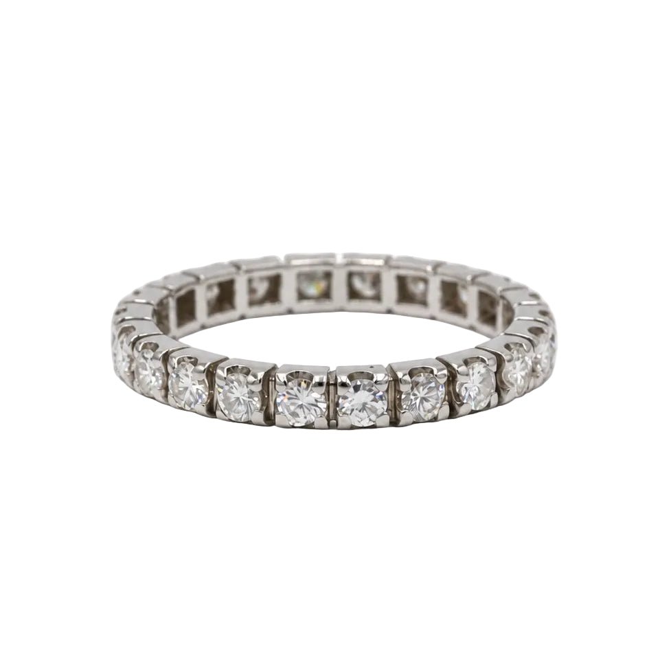 Bague Alliance en or blanc et diamants - Castafiore