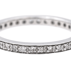 Bague Alliance en or blanc et diamants - Castafiore