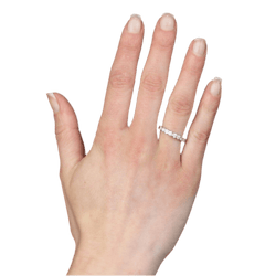 Bague Alliance en or blanc et diamants - Castafiore