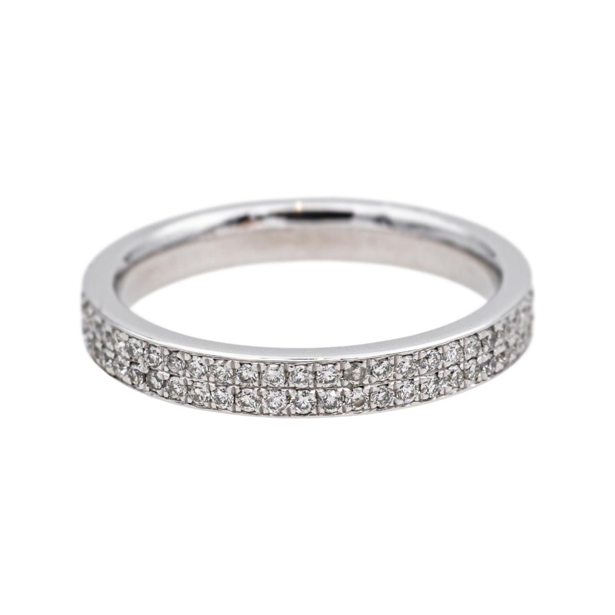 Bague Alliance en or blanc et diamants - Castafiore
