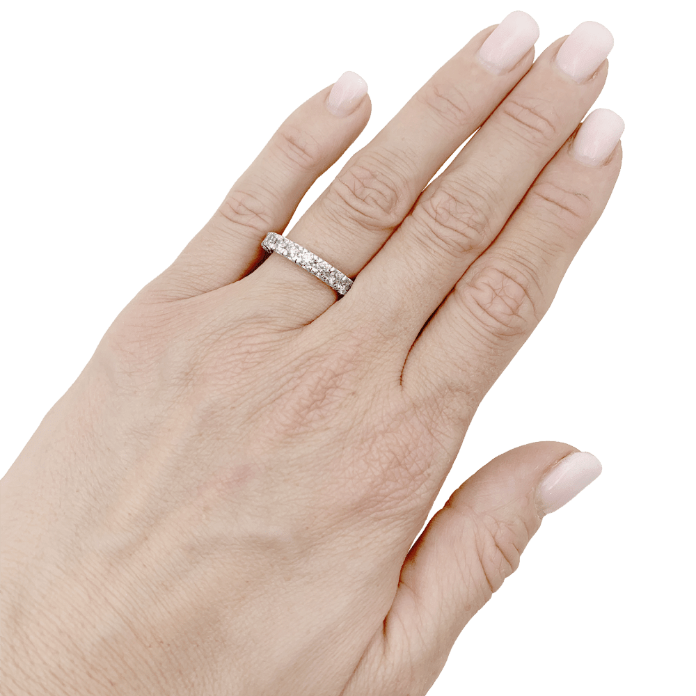 Alliance tour complet, white gold and diamonds.