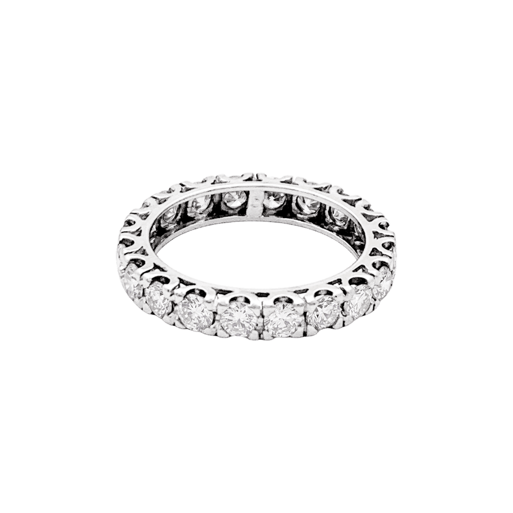Alliance tour complet, white gold and diamonds.
