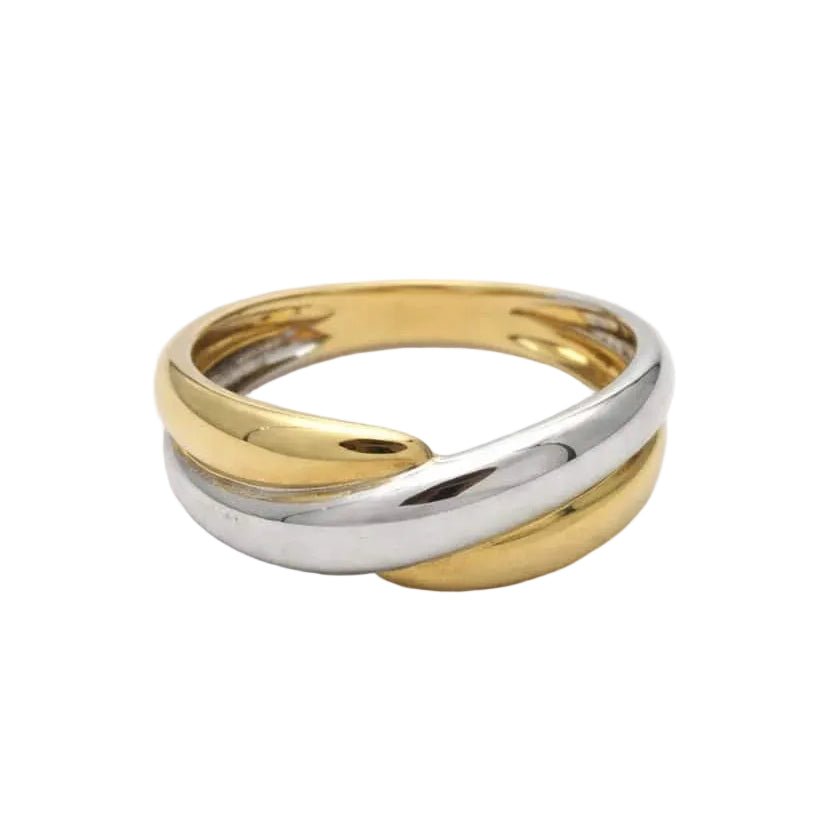 Bague Alliance en or blanc et or jaune - Castafiore
