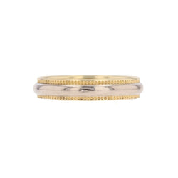 Two-tone chased wedding band