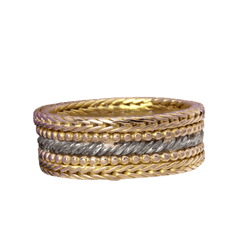 Bague Alliance en or blanc et or rose - Castafiore