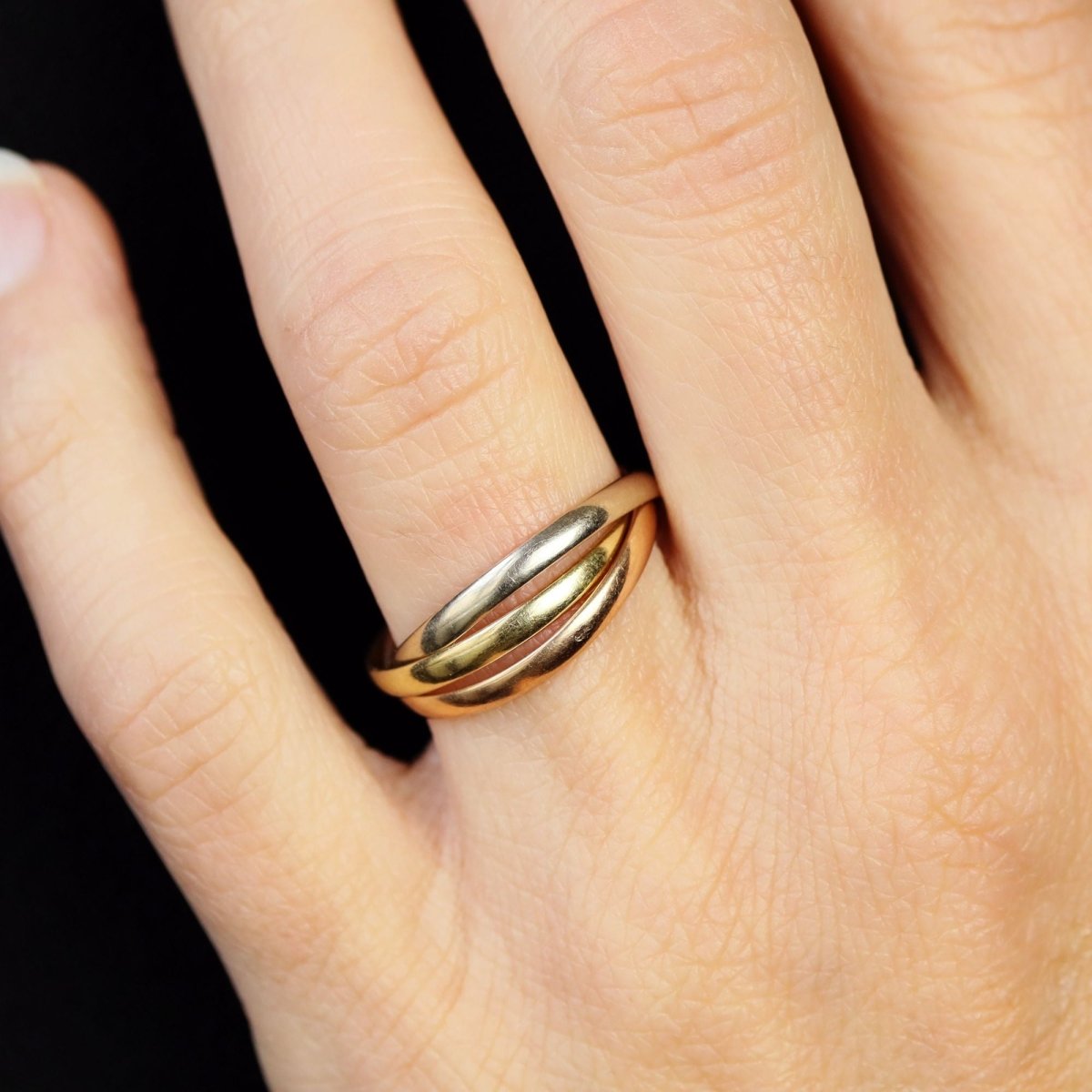 Bague Alliance en or blanc, or jaune et or rose - Castafiore