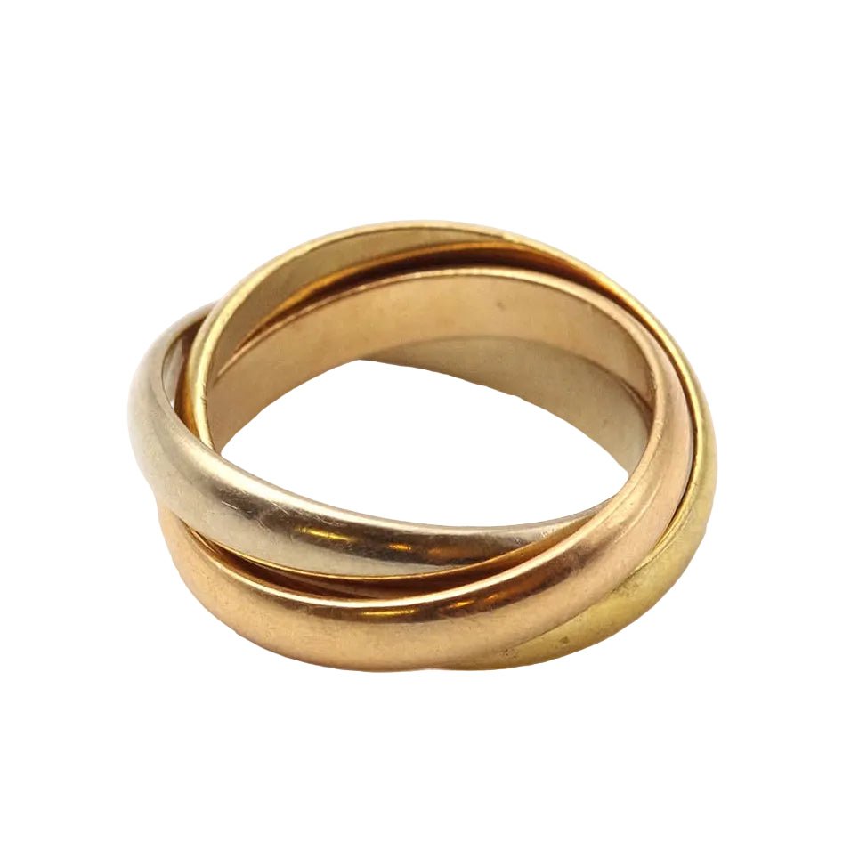 Bague Alliance en or blanc, or jaune et or rose - Castafiore