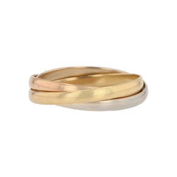 Bague Alliance en or blanc, or jaune et or rose - Castafiore