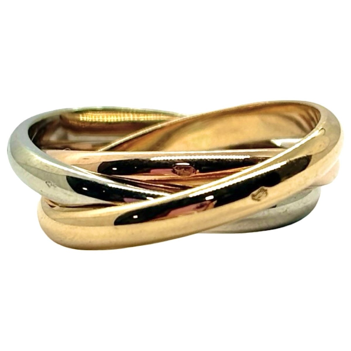Bague Alliance en or blanc, or jaune et or rose - Castafiore