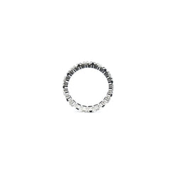 Bague Alliance en or blanc, saphirs et diamants - Castafiore