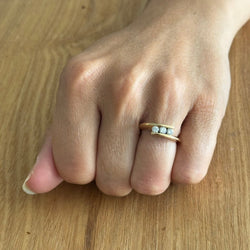 Bague Alliance en or et diamants - Castafiore