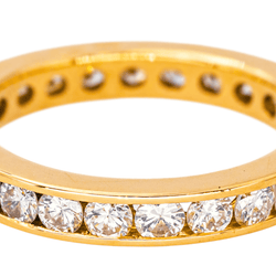 Bague Alliance en or jaune et diamant - Castafiore