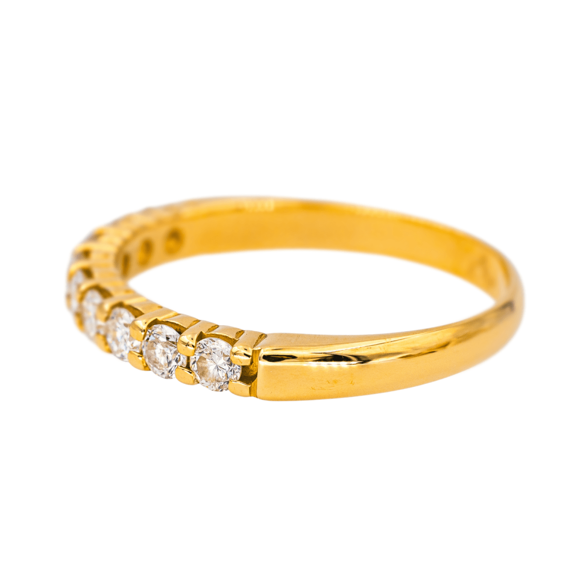 Bague Alliance en or jaune et diamants - Castafiore