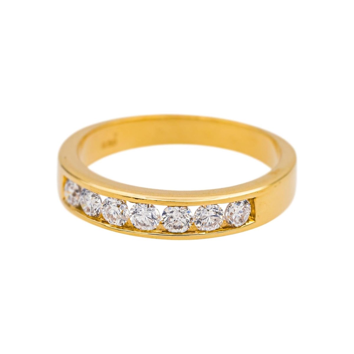 Bague Alliance en or jaune et diamants - Castafiore