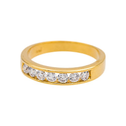 Bague Alliance en or jaune et diamants - Castafiore