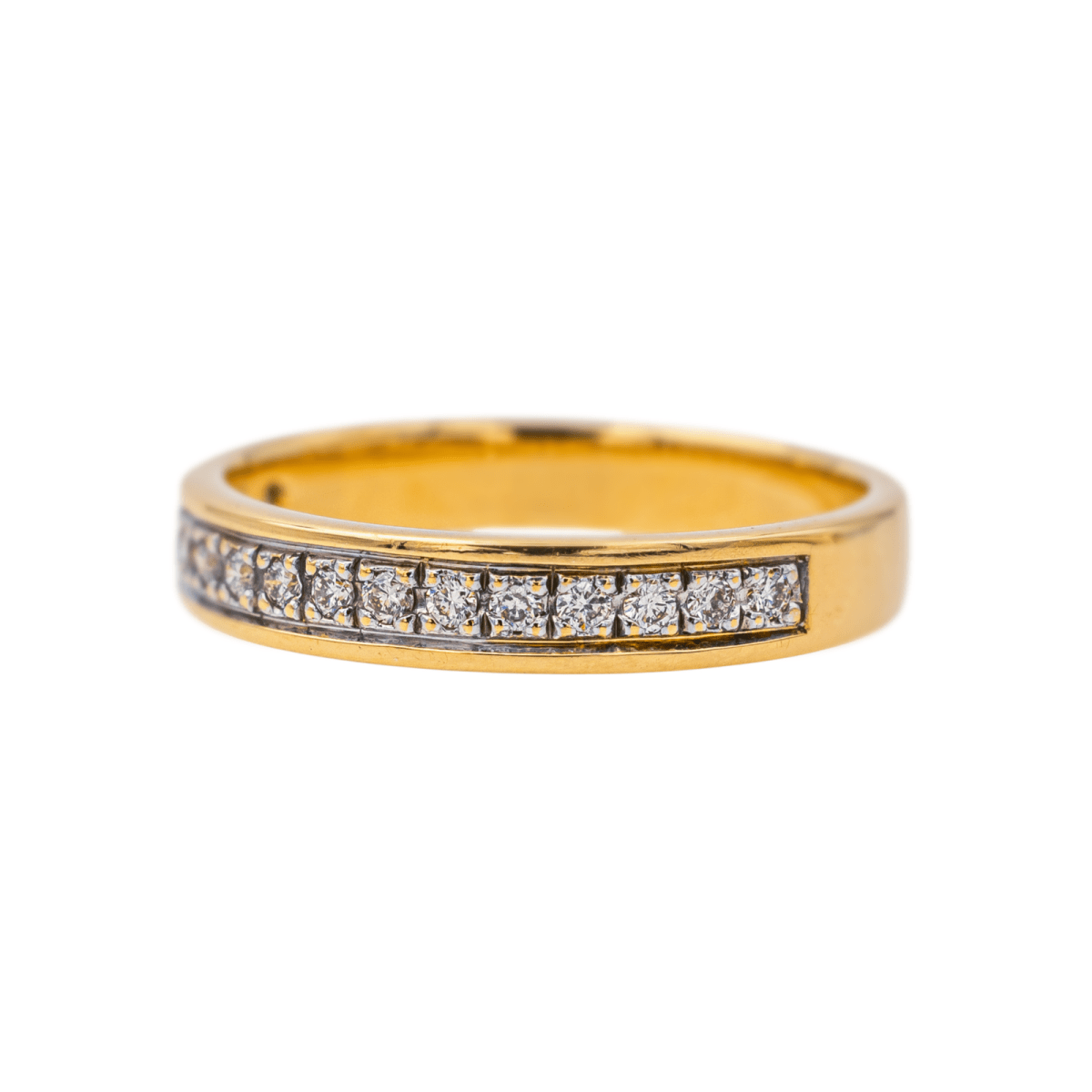 Bague Alliance en or jaune et diamants - Castafiore