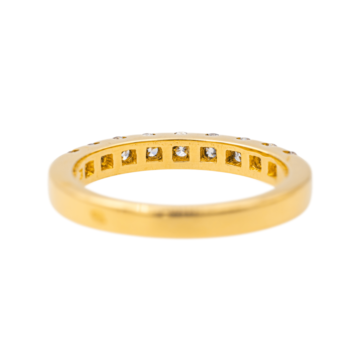 Bague Alliance en or jaune et diamants - Castafiore
