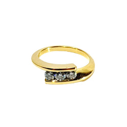 Bague Alliance en or jaune et diamants - Castafiore