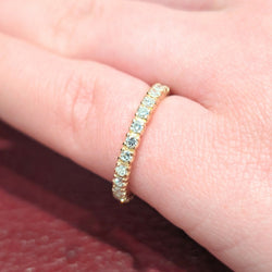 Bague Alliance en or jaune et diamants - Castafiore