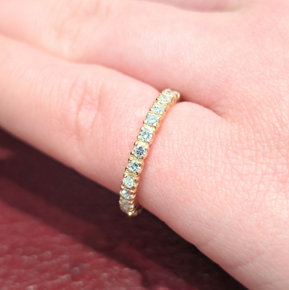 Bague Alliance en or jaune et diamants - Castafiore