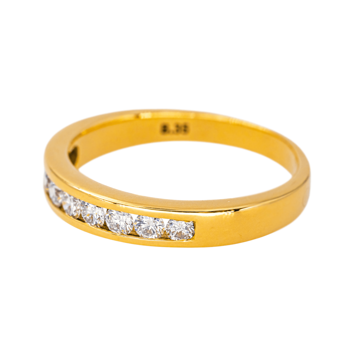 Bague Alliance en or jaune et diamants - Castafiore