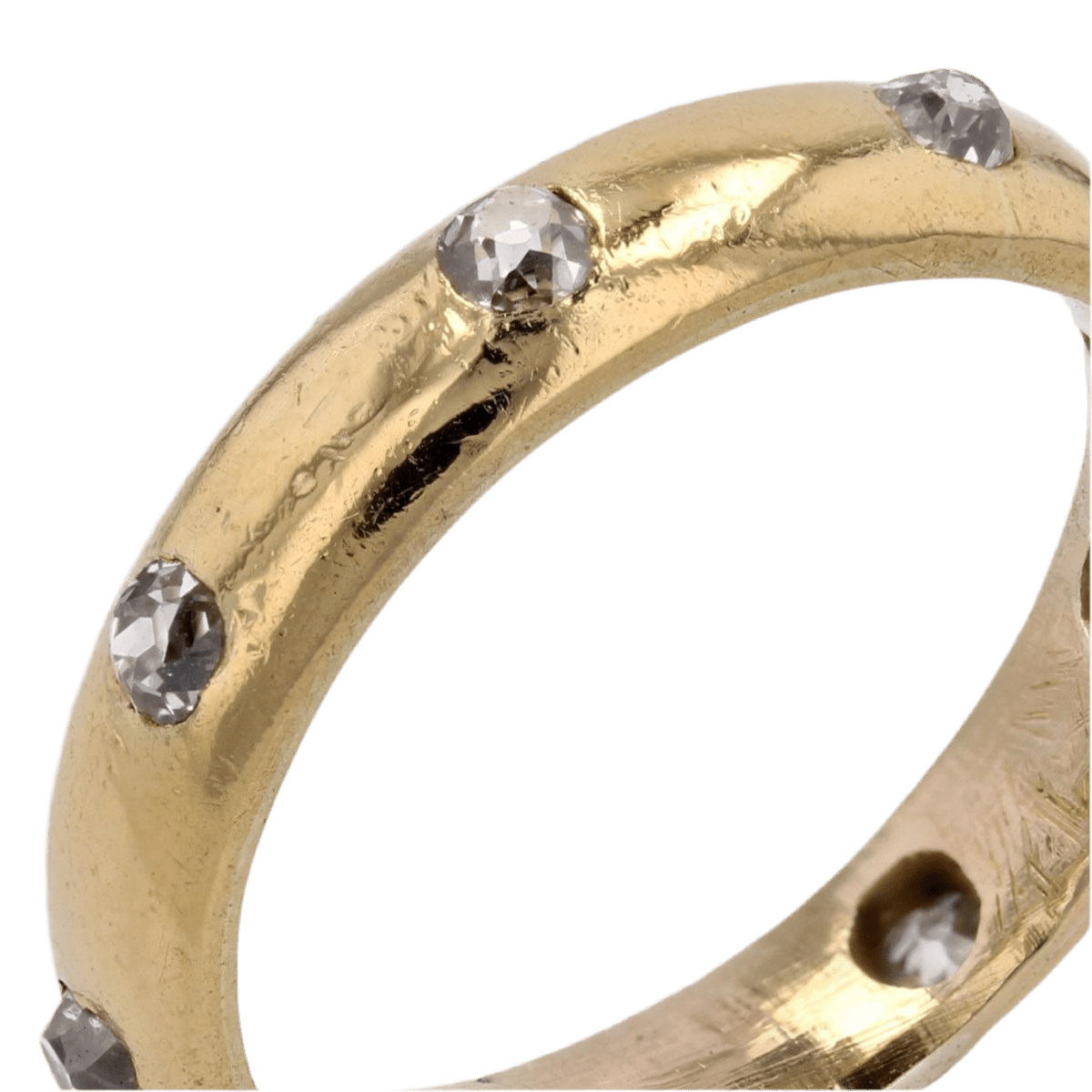 Bague Alliance en or jaune et diamants - Castafiore