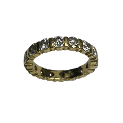 Bague Alliance en or jaune et diamants - Castafiore