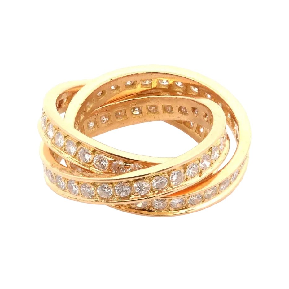 Bague Alliance en or jaune et diamants - Castafiore