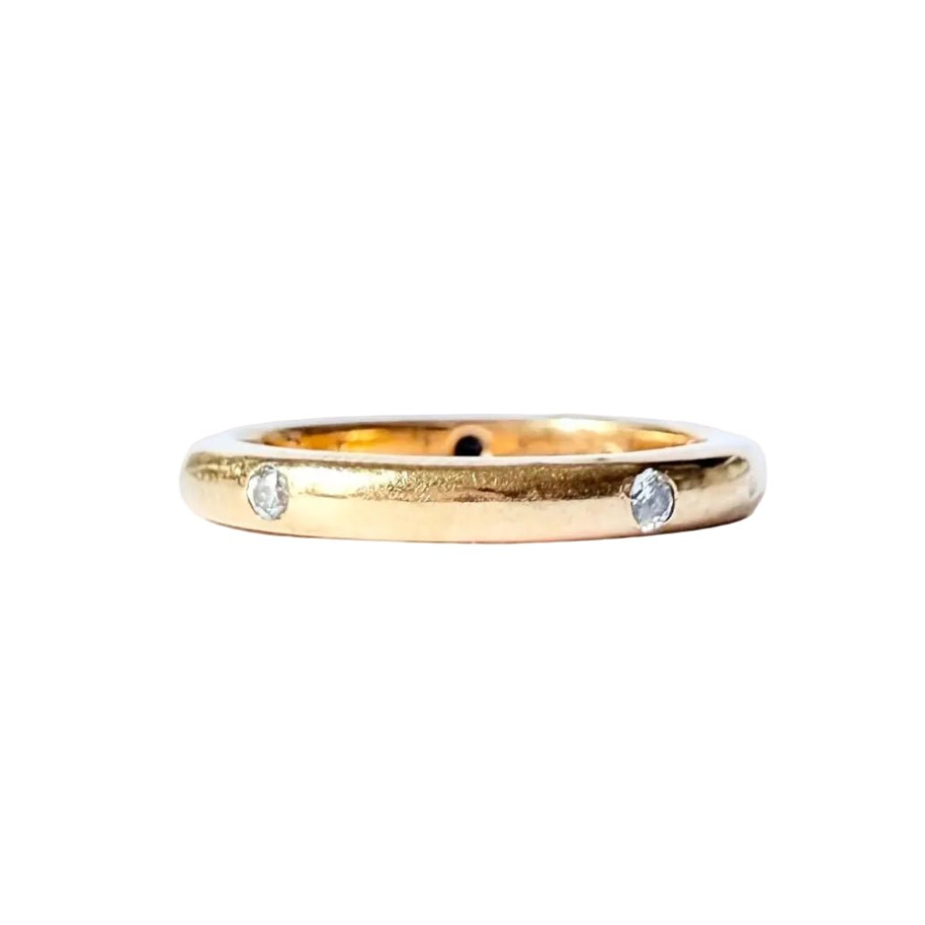 Bague Alliance en or jaune et diamants - Castafiore