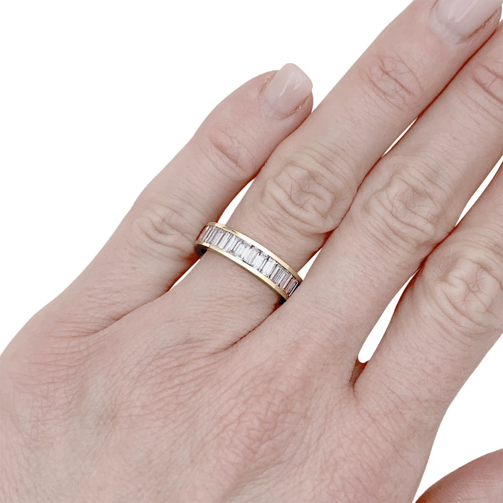 Bague Alliance en or jaune et diamants - Castafiore