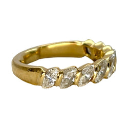 Bague Alliance en or jaune et diamants - Castafiore