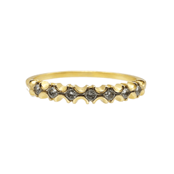 Bague Alliance en or jaune et diamants - Castafiore