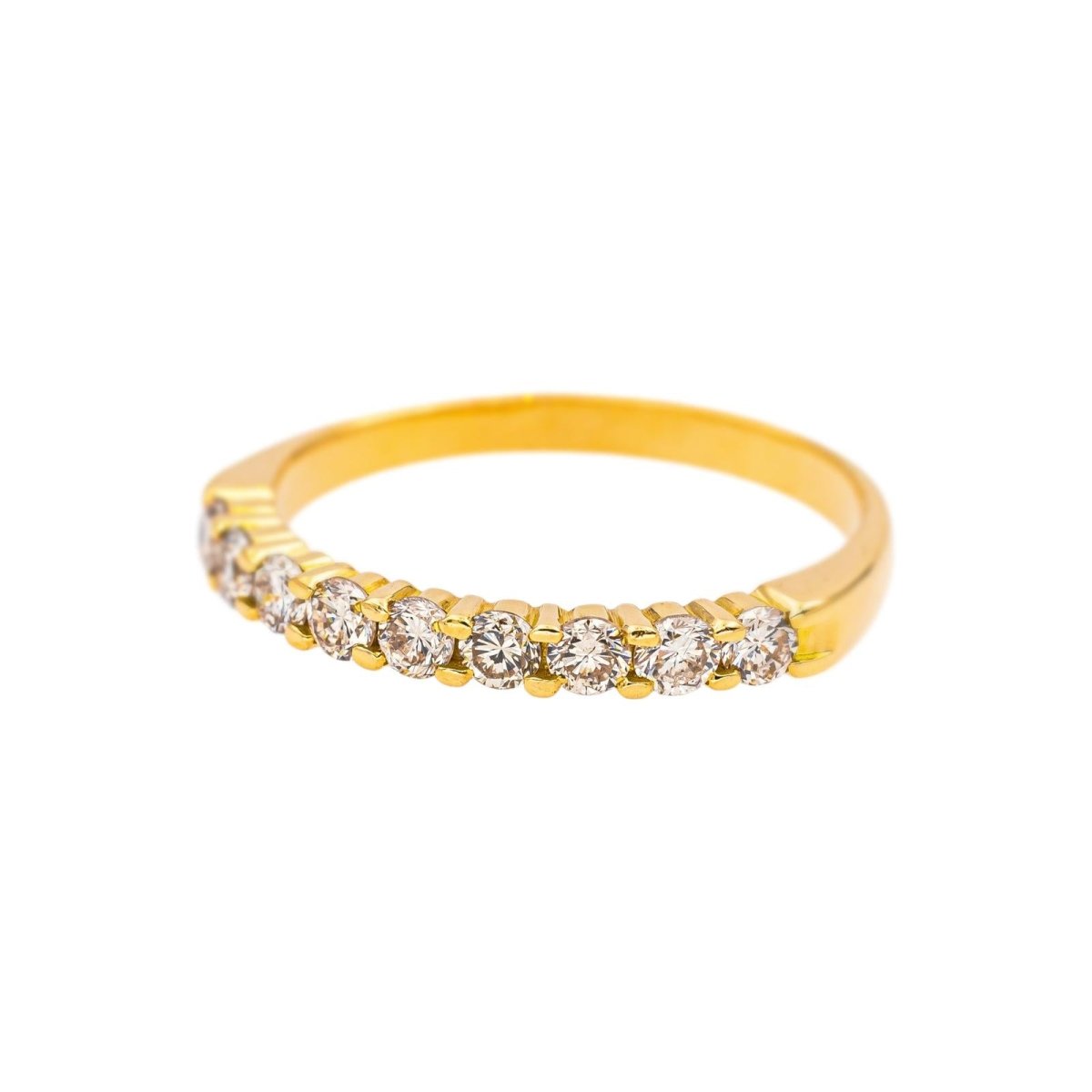 Ring Half-alliance Yellow gold diamond