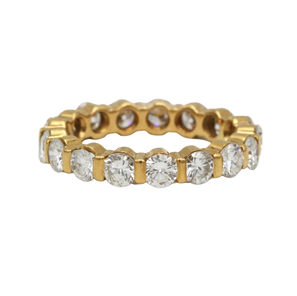 Bague Alliance en or jaune et diamants - Castafiore
