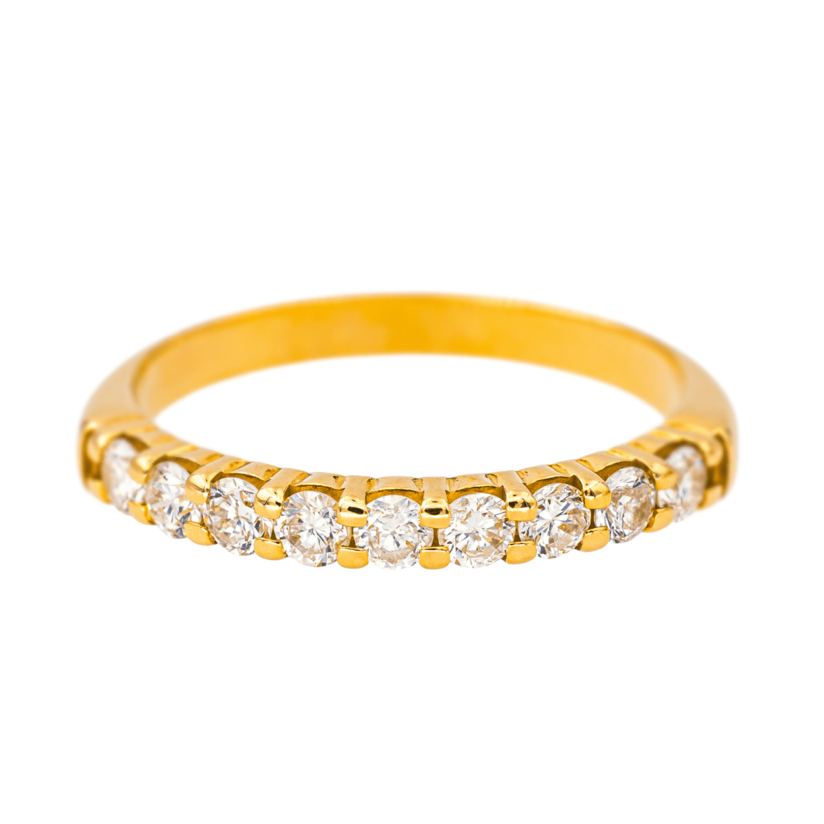 Bague Alliance en or jaune et diamants - Castafiore