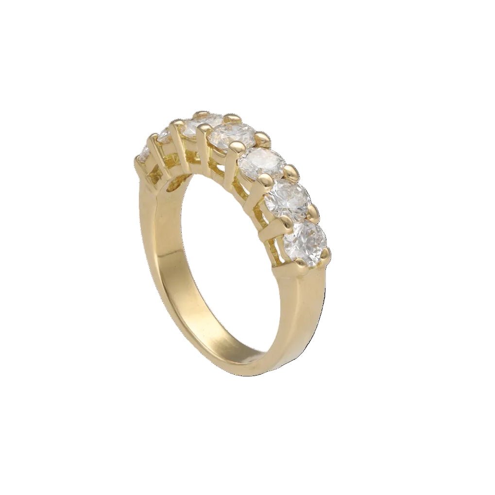 Bague Alliance en or jaune et diamants - Castafiore