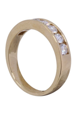 Bague Alliance en or jaune et diamants - Castafiore