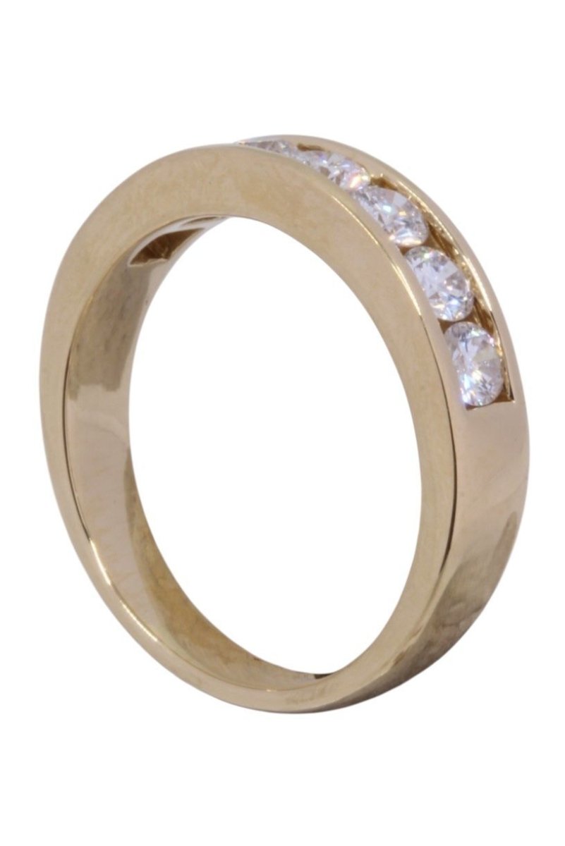 Bague Alliance en or jaune et diamants - Castafiore