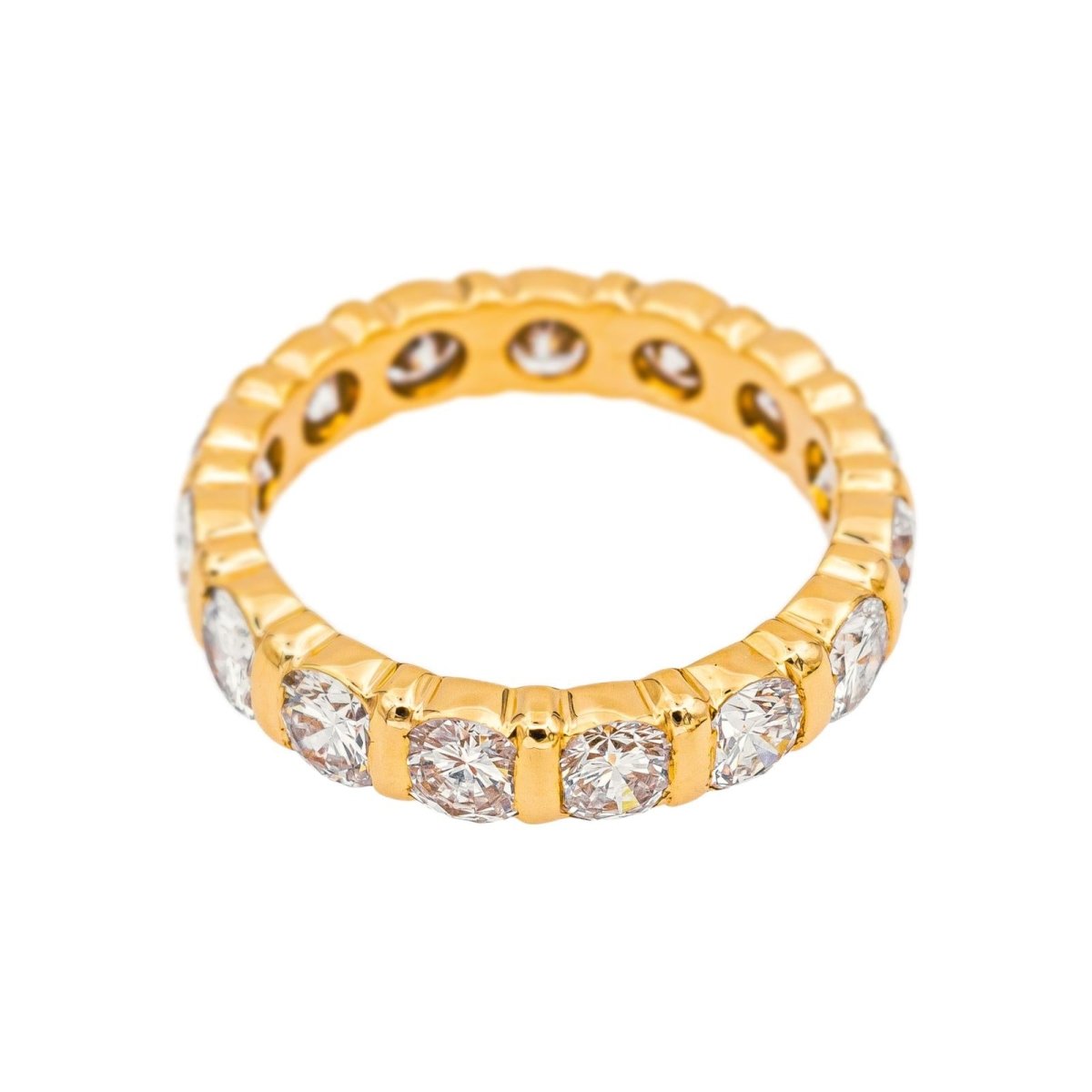 Bague Alliance en or jaune et diamants - Castafiore