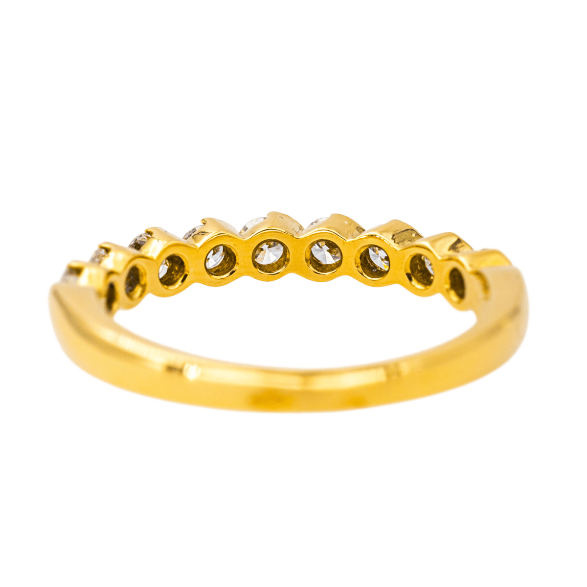 Bague Alliance en or jaune et diamants - Castafiore