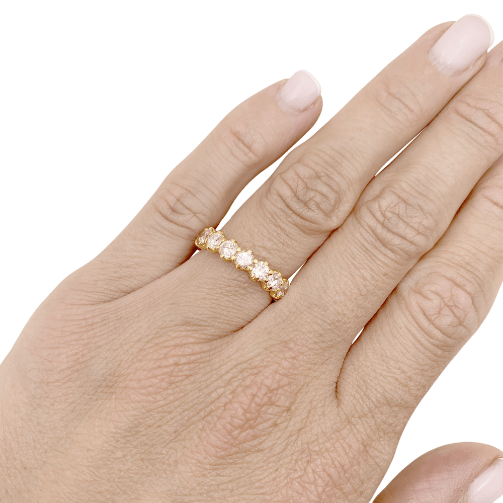 Bague Alliance en or jaune et diamants - Castafiore