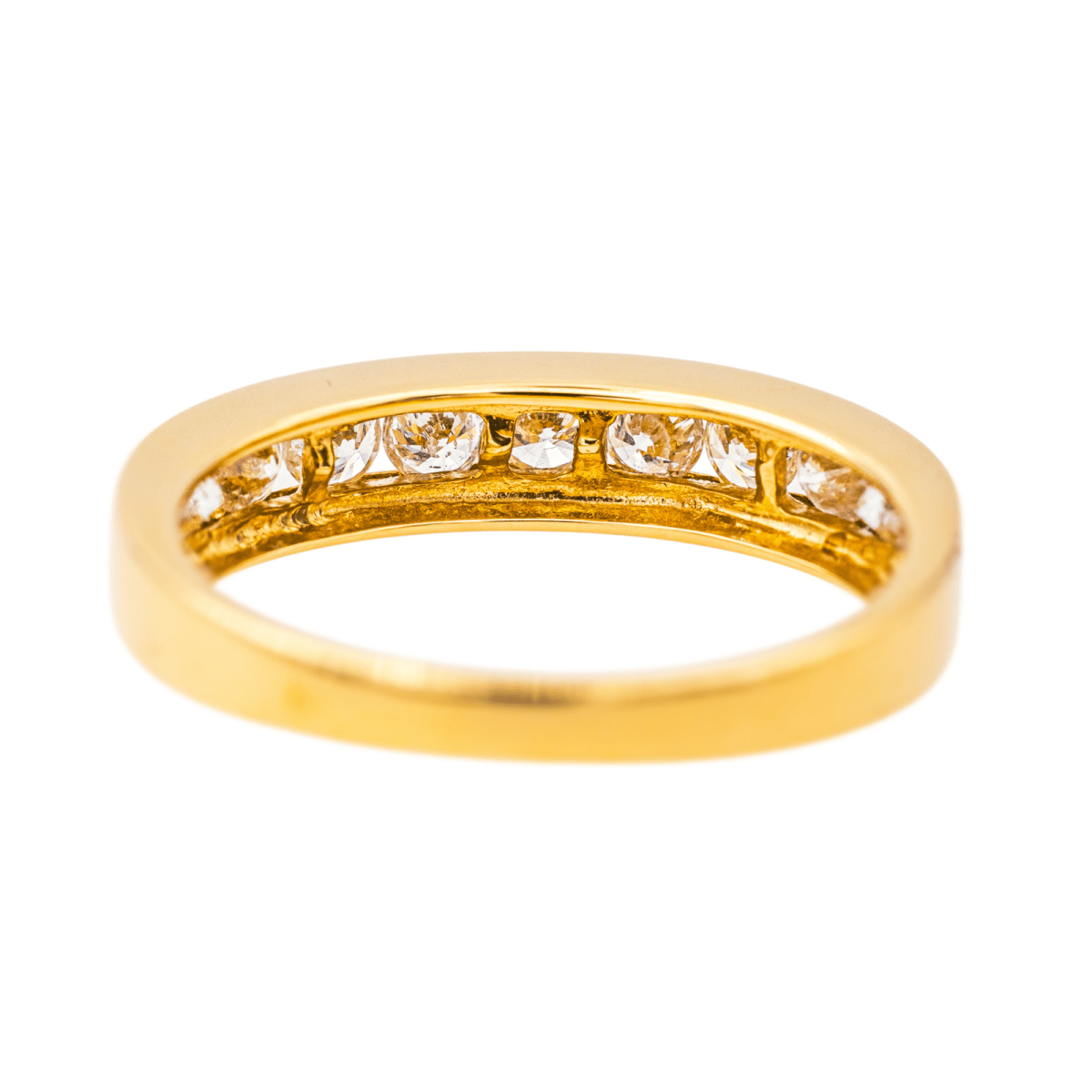Bague Alliance en or jaune et diamants - Castafiore