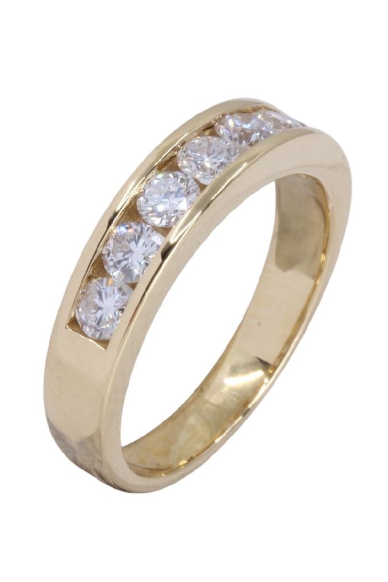 Bague Alliance en or jaune et diamants - Castafiore