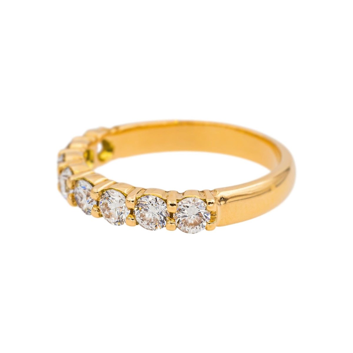 Bague Alliance en or jaune et diamants - Castafiore