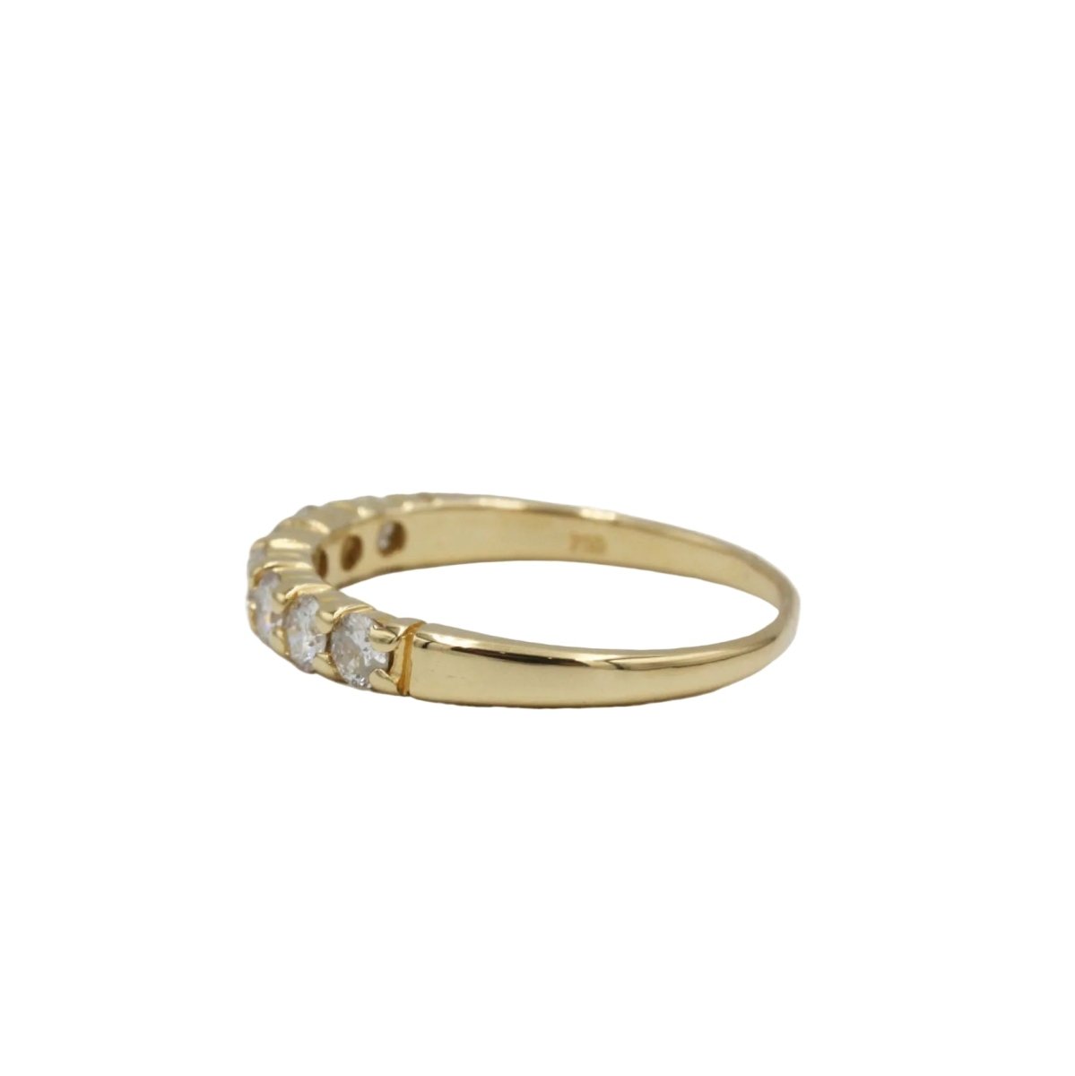 Bague Alliance en or jaune et diamants - Castafiore