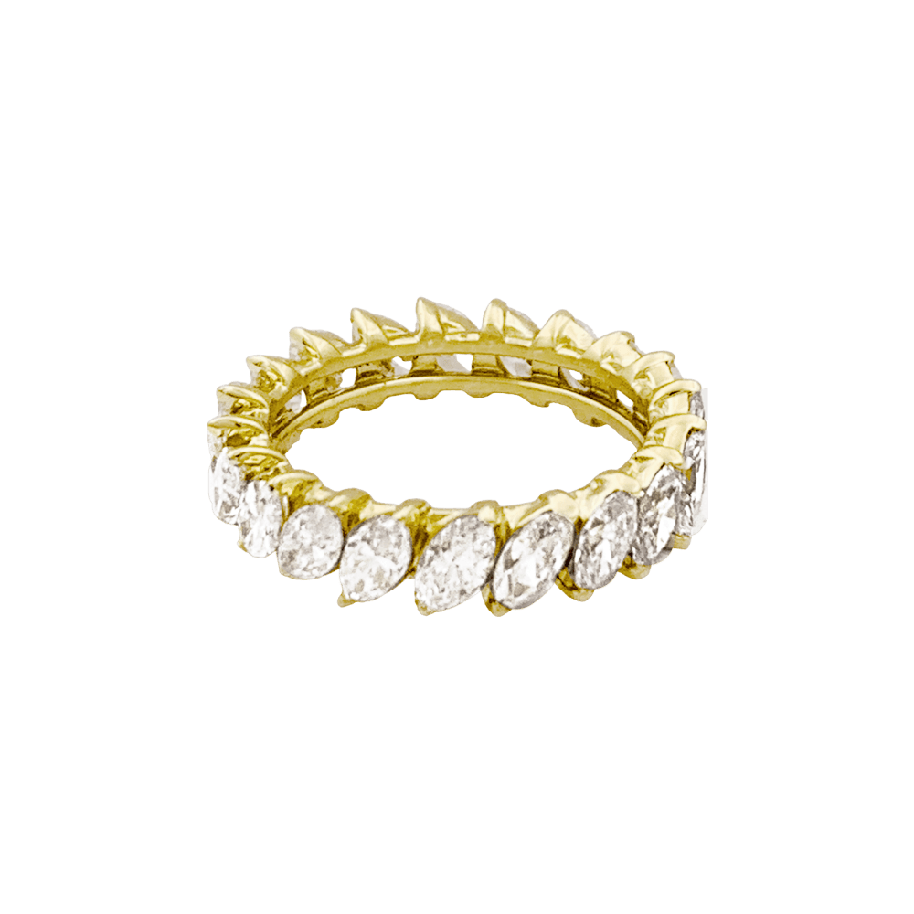 Bague Alliance en or jaune et diamants - Castafiore