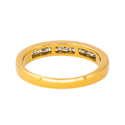 Bague Alliance en or jaune et diamants - Castafiore