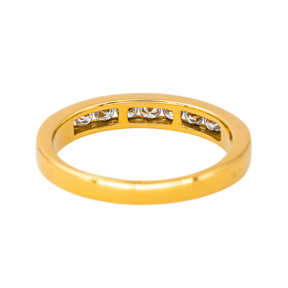 Bague Alliance en or jaune et diamants - Castafiore
