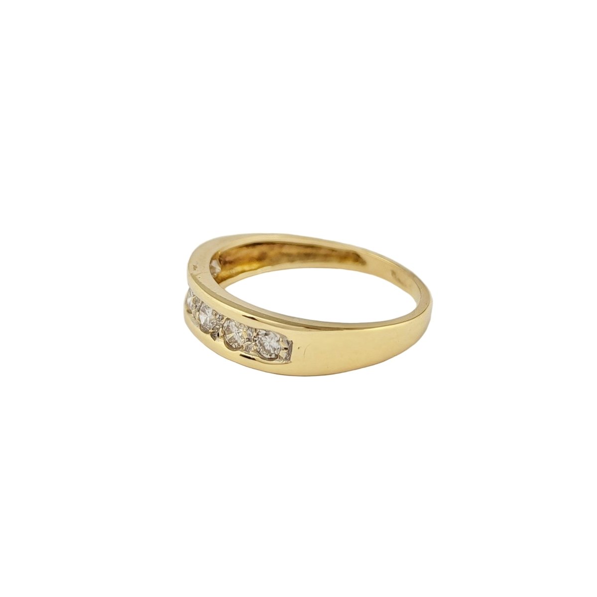 Bague Alliance en or jaune et diamants - Castafiore